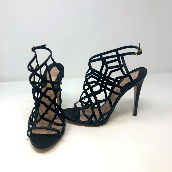 NOUR JENSEN Black Strappy Heels size 40 - Picture 1 of 10